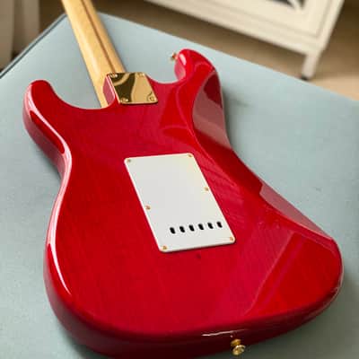 Tokai AST-118SH-GH SR/R Goldstar Sound HSS Limited Edition in Seethru Red with Gold Hardware S/N 200555 weight 3.4 KG image 6