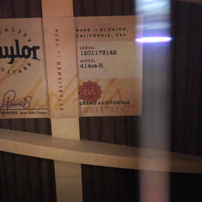 Taylor 414ce-R Grand Auditorium Sitka Spruce Top, Indian Rosewood Back & Sides, Ebony Fingerboard - with Hardshell Case image 11