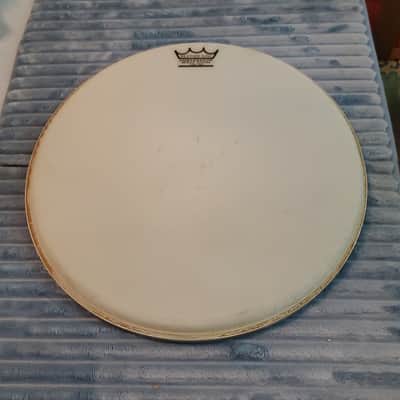 WOW! *1950s 1960s REMO 13" DRUMHEAD * Nearly NEW! * White Coated *HUGE CROWN LOGO * (Large Crown Logo) Vintage head image 2