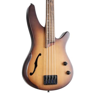 Ibanez Bass Workshop SRH500F-NNF Aerium Fretless Natural Browned Burst Flat - 4-String Electric Bass image 6