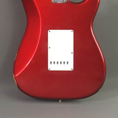 LEFTY! Vintage 1997 Fender ‘62 Reissue Stratocaster Custom Shop Texas Specials! Candy Apple Red Relic 6.9 Lb HSC image 6