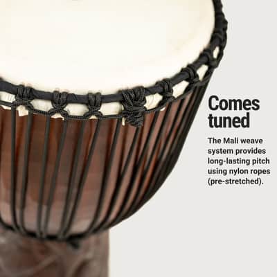 Meinl Percussion PROADJ2-L Professional 12" African Style Mahogany Djembe with Goat Skin Head image 5