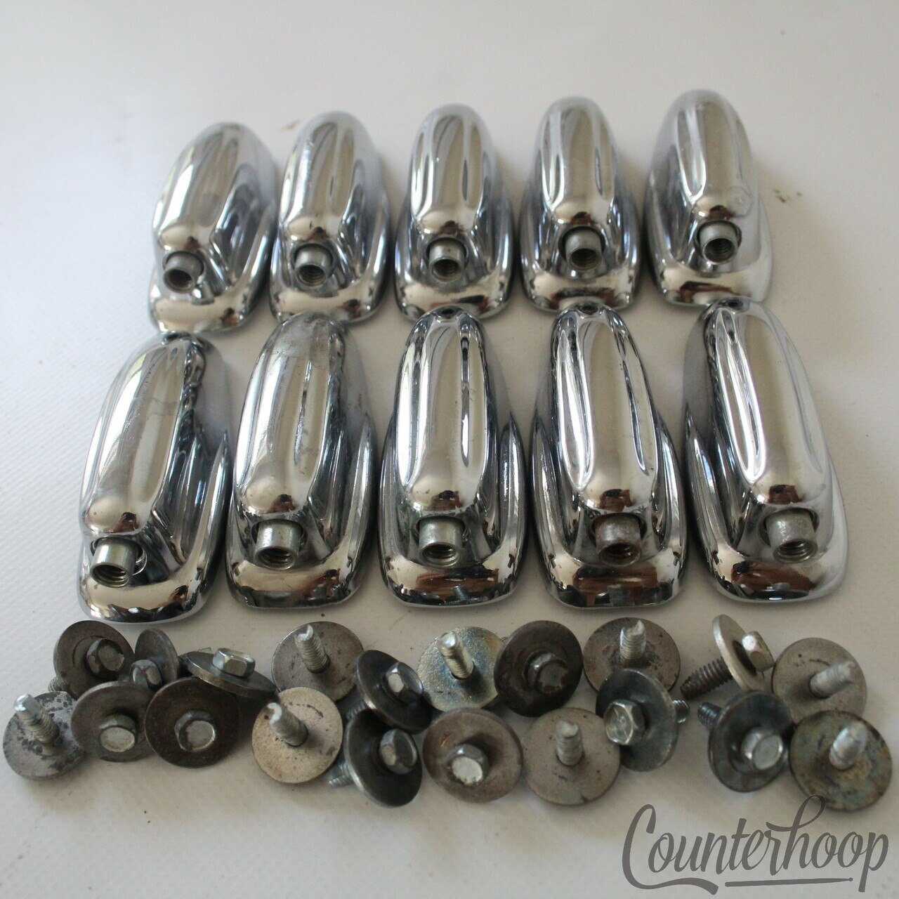 Slingerland 10x Sound King Lugs Bass Drum Vintage 60s-70s Chrome USA Set Parts* — main photograph