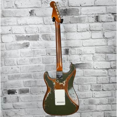 Fender Custom Shop Limited Edition Roasted 1960 Strat Super Heavy Relic, Aged Olive Green image 2