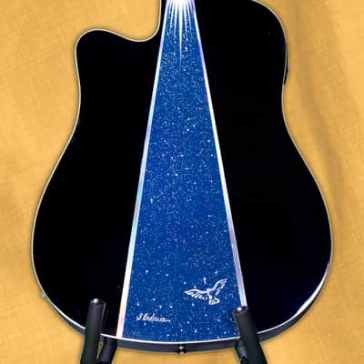 Esteban American Legacy Starlight Limited Edition Acoustic Electric Guitar Blue Sparkle image 9