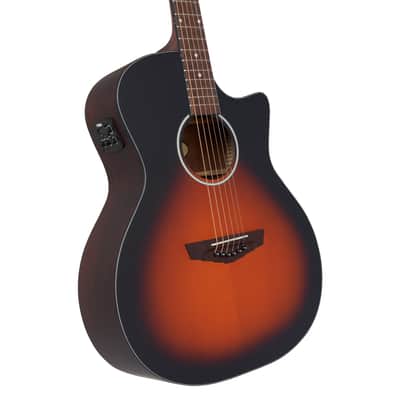 D'Angelico DAPLSG200SVSBCP PREMIER GRAMERCY LS Grand Auditorium Single Cutaway Mahogany Scarf Neck 6-String Acoustic-Electric Guitar image 2