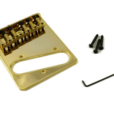Six Saddle Top-Loading Bridge For Fender Tele - GOLD