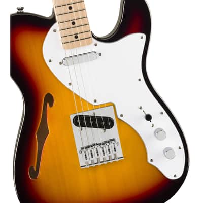 Squier Affinity Telecaster Thinline 3TS 3-Color Sunburst - Electric Guitar image 3
