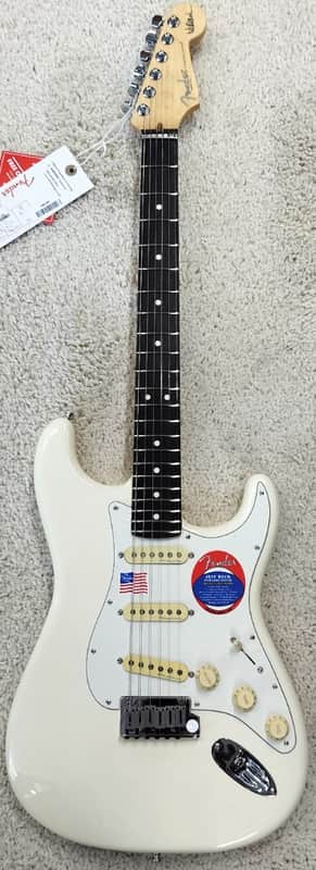 Fender Jeff Beck Stratocaster Guitar, Rosewood Fretboard, Olympic White w/Case