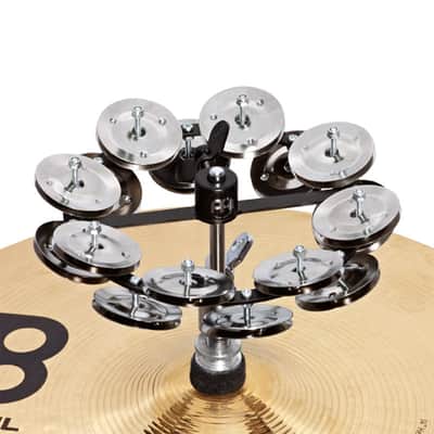Meinl HTHH2-BK Headliner Hi-Hat Tambourine w/ Double Row Steel Jingles image 2
