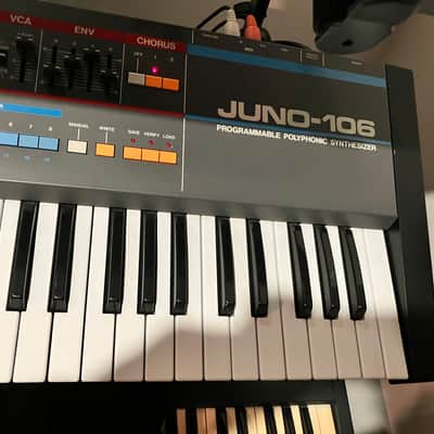 Roland Juno-106 61-Key Programmable Polyphonic Synthesizer 1984 - 1985 - Black image 7