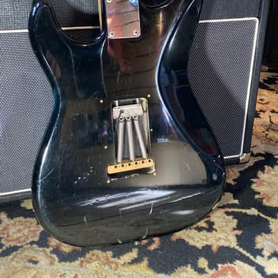 Squier Fender MIJ Stratocaster “Gilmour” Style Upgrades from head to toe! c. 1985 - Black image 4