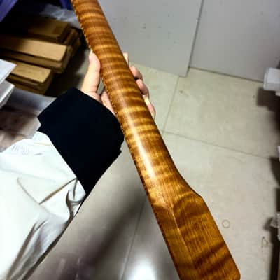 Electric Guitar neck 22 frets Roasted Flame Maple 25.5inch DIY Part repalce image 8