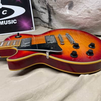 Hohner Lefty Left-Handed Professional L59 L-59 Singlecut Guitar MIK Korea 1980s Cherry Burst image 7