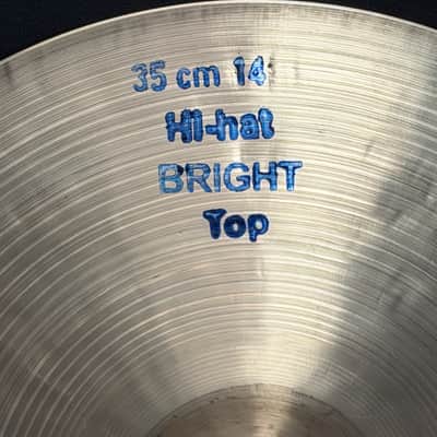 Bosphorus 14" Antique Bright Hi-Hat cymbals set 1200 - 994 grams image 13