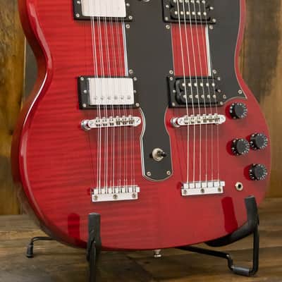 Epiphone G-1275 Custom Double-Neck Guitar - Cherry image 4