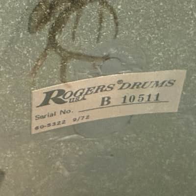 Rogers Vintage Power Tone Drum Kit 1972 - Flat White image 8