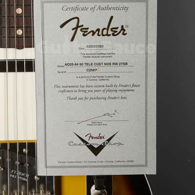 Fender Custom Shop Telecaster 60 Custom NOS Rosewood  2026 - 2 Tone Sunburst (COD 2178NG) image 13