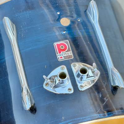Vintage Premier 1960's 20" Bass Drum Blue for Drum Set Kick Kit image 8
