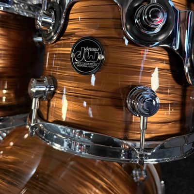 ~RARE~ DW Performance Series 4-Piece 10/12/16/22 Drum Kit Set in Bronze Oyster FinishPly image 4