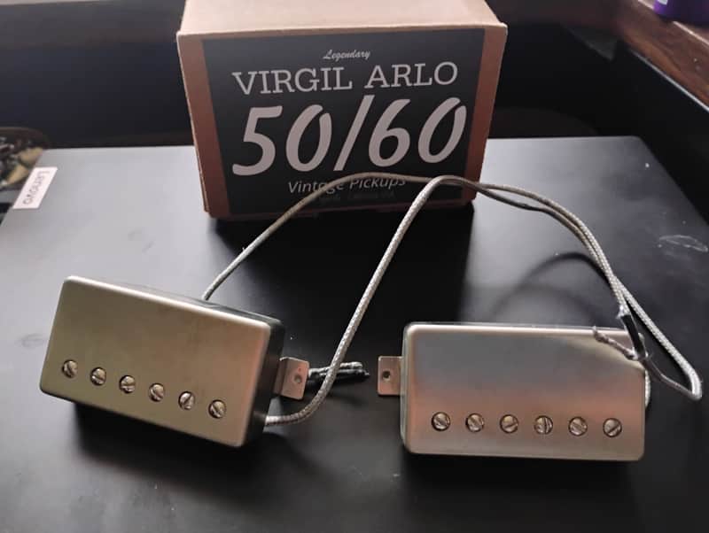Virgil Arlo 50/60 PAF Humbucker pickup set, Limited Edition, Handwound, New Old Stock Black Label Never used, as new; Trades welcome! Boutique pickups - luthier parts for project 1950s/1960s No longer available! image 1