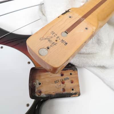 1976 Music Man Stingray Bass - Sunburst - First Year Model - White Pickguard & Epoxy Pre Amp image 22