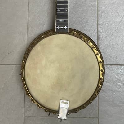John Grey & Sons 5 String Banjo c/w resonator - Brass/Wood image 4