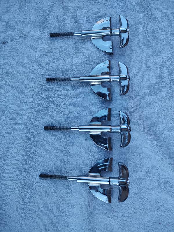 Rogers Drums - Vintage Rogers 70's bass drum T-rods and claws (4 pc.) image 1