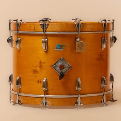1970 Ludwig 3 ply Bass Drum in Maple Thermogloss - 14x22 image 3
