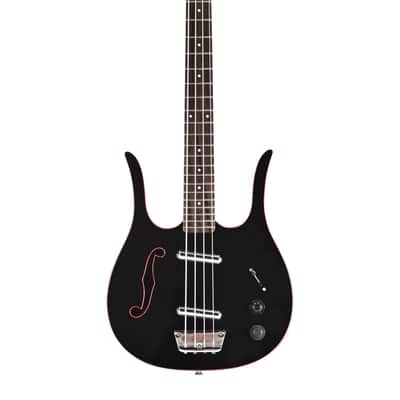 Danelectro D58LHB-BKRD 1958 Longhorn Body with F-Hole Short Scale Neck 4-String Electric Bass Guitar image 1