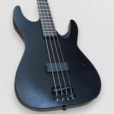ESP LTD M-4 Black Metal 4 String Electric Bass Guitar - Satin Black image 5