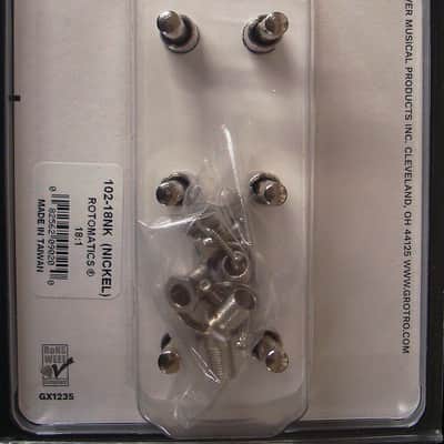 Grover 102-18NK Rotomatic Tuning Machines 3 +3 Nickel Finish w/Keystone Buttons image 5