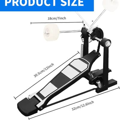 Single Bass Drum Pedal, Kick Drum Pedal for Drum Set Instrument, Single-Chain Drum Foot Pedal for Beginner & Pro Drummers image 2