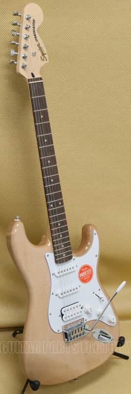 037-8100-521 Squier FSR Affinity Series™ Stratocaster® Guitar HSS, Laurel Fingerboard, White Pickguard, Natural 0378100521 image 1