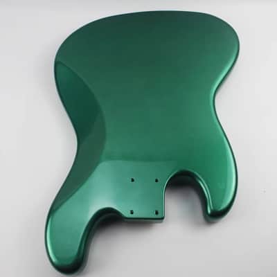 Metallic Green Alder Wood Jazz Bass Style Body image 4
