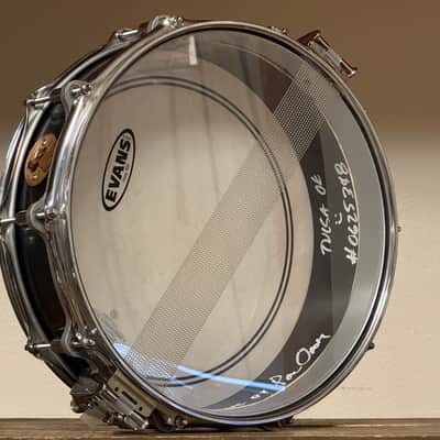 Honest Abe 3MM Iron 4x14 Free Floating Snare Drum Pearl Chassis Stainless Steel Rims image 3