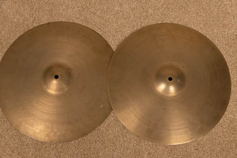 Vintage Zildjian 16" A Hi Hat Cymbals 1161g 1748g image 1