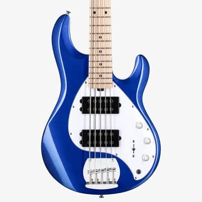 Sterling by Music Man Stingray Ray5 HH Bass Guitar - Cobra Blue image 1