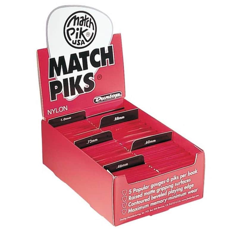 Dunlop 448R060 Match Pik .60mm Guitar Pick Matchbook (12 Books of 6) image 1