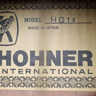 Hohner HG-14  Japanese Made Hohner HG-14 Classical Acoustic Electric Guitar With Hard Case image 9