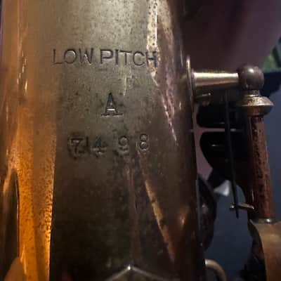 Indiana Band Inst CO. Elkhart IND Alto Saxophone Low Pitch A / 7498 image 9