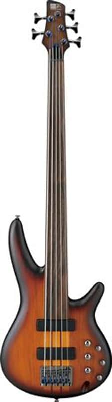 Ibanez SRF705 Portamento 5 String Fretless Bass Brown Burst image 1
