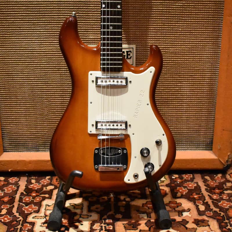 Vintage 1960s Wilson Watkins Rapier 22 Original WEM Sunburst Electric Guitar image 1