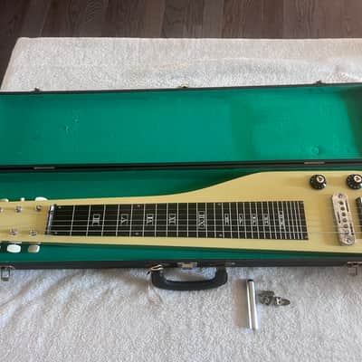 Vintage Unbranded (Likely Guyatone) Lap Steel Guitar MIJ W/Case, pics, Tone bar image 1