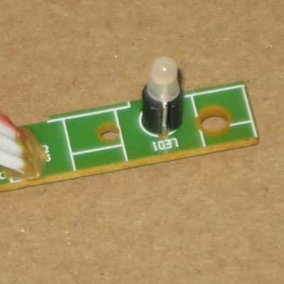 very lightly used genuine BOSS LED (has white bulb that lights RED) from BF-3 Flanger (NO pedal included) on very small green rectangle shape circuit board with three wire ribbon (genuine Boss item)  2000s to 2020s (specifically from 2018) image 3