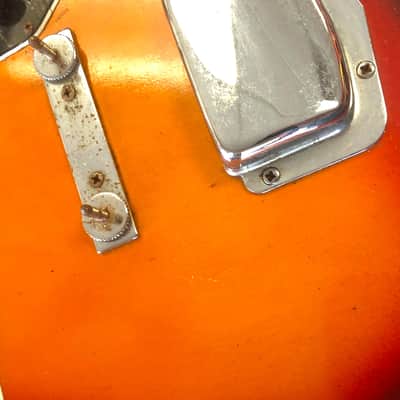 Vintage No-name (Teisco-ish) body, pickguard, and pickup. image 10