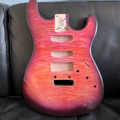 Warmoth Custom Stratocaster “Tequila Sunrise “ Strat Flamed Maple Stratocaster image 13