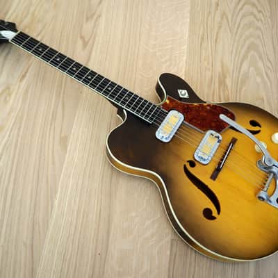 1961 Harmony H74 Meteor Neo Cutaway Vintage Guitar Near Mint DeArmond Gold Foil Pickups w/ohc image 13