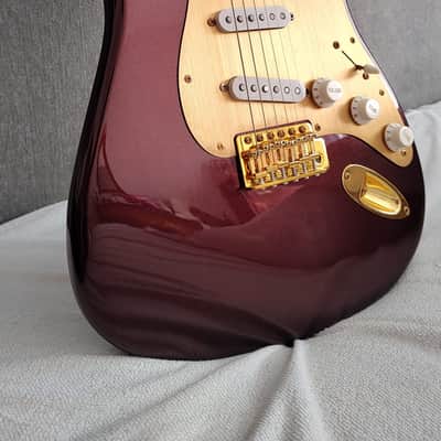 Custom Squier 40th Anniversary Gold Edition Stratocaster - Ruby Red Metallic, 100% Rosewood Neck (2022) image 20