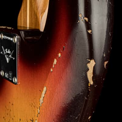 Fender Custom Shop Empire 58 Precision Bass Heavy Relic - Faded Aged Chocolate 3-Color Sunburst #91060 image 13